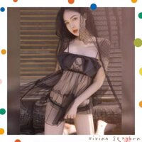 🎀Đồ ngủ sexy 🎀FREESHIP🎀 2 dây ren gợi cảm kèm chip quần lót lọt khe+quần lót--Freesize 40-65kg ---018