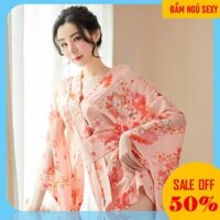 Đồ Ngủ Sexy Nữ|Áo choàng hoa đào cao cấp kèm chíp💞 Freeship-Chất đẹp 💞 Kimono Mặc Nhà Đơn Giản 💞 (N38)