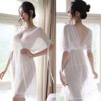 Đồ Ngủ Sexy Nữ|Váy Ngủ Ren Cao Cấp Thắt Eo Tiểu Thư (big size)💞Freeship-Chất đẹp(N48)