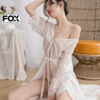 Đồ ngủ sexy váy ngủ gợi cảm áo choàng ren tay xuyên thấu quyến rũ 396