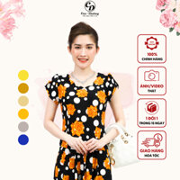 Đồ Nguyên Bộ Giả Váy Dáng Rộng In Họa Tiết Hoa Xinh Xắn Thời Trang Cho Phụ Nữ A5- Xưởng May Cúc Dưỡng