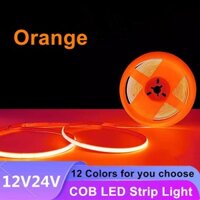 Độ sáng cao COB Dải đèn LED 12V 24V Tự dính Mô phỏng ngọn lửa LED Dải COB Đèn đường màu cam cho KTV Khách sạn Quầy biển hiệu quảng cáo Cửa hàng Trần treo tường Trang trí DIY