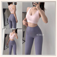 Đồ tập gym nữ Bộ đồ tập yoga nữ Áo bra phối lưới quần legging HERSIGN-SMIXB20L20