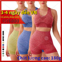 Đồ Tập Gym Nữ Đồ Tập Yoga áo bra có mút ngực Quần Short Legging Thời Trang Cho Nữ Bộ Trang Phục Thể Thao 2 Mảnh