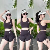 Đồ tập Gym Yoga Aerobic nữ, đồ bơi nữ bộ đùi cạp cao che khuyết điểm