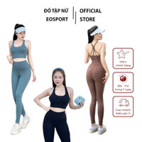 Đồ tập Gym Yoga Erobic nữ, Quần áo thể thao dáng đẹp chất liệu co giãn mềm mịn thấm hút mồ hôi (D28)