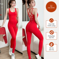 Đồ tập gym yoga nữ 💖 𝑭𝑹𝑬𝑬𝑺𝑯𝑰𝑷 💖 Bộ tập jumsuit kèm mút chất vải thun lạnh co giãn 4 chiều - J03