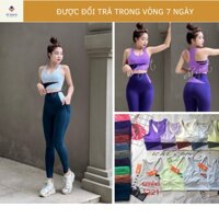 ĐỒ TẬP GYM, YOGA NỮ - BỘ QUẦN ÁO BRA  SẴN MÚT -QUẦN CÓ TÚI - THIẾT KẾ ĐỘC ĐÁO