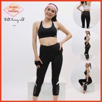 Đồ Tập Gym,Yoga,Aerobic thun co giãn 4 chiều áo bra quần lửng có mút