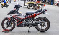Độ Tem Xe Exciter 150 Đen Nhám Đi Chỉ Đỏ Cực Ngầu