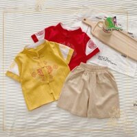 Đồ tết cho bé, bộ quần áo cho bé cộc tay cổ tàu thời trang  - Life Style 4U
