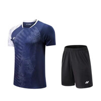 Đồ thể thao cầu lông và quần vợt Yonex, quần áo thể thao ngắn tay khô nhanh và thoáng khí dành cho nam và nữ