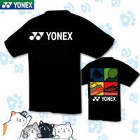 Đồ thể thao cầu lông YONEX dành cho nam và nữ, quần áo tennis thông thường dành cho cặp đôi, áo thun văn hóa khô nhanh và hấp thụ mồ hôi, áo sơ mi du lịch thoáng khí