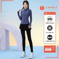 Đồ thể thao nữ [S26D], bộ quần áo tập gym nữ thu đông áo tập gym dài tay quần gym nữ 2 lớp