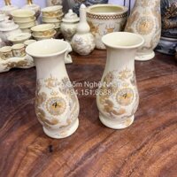 Đồ Thờ Cúng Lọ Hoa Thờ - Bình Bông Vàng Kim Bát Tràng Cao Cấp Gốm Sứ