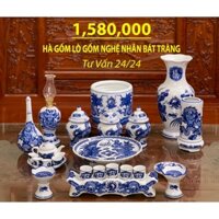 Đồ Thờ Cúng Men Lam Nghệ Nhân Bát Tràng Chế Tác Ban thờ 89cm, 107cm, 127cm, 153cm