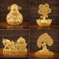 Đồ thủ công bằng kim loại Đồ trang trí Hợp kim Cây làm tiền Kim Ngưu Gửi Hợp kim may mắn Thần tài Mone