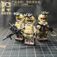 Đồ thủ công Rui Feng, mô hình quân đội bên thứ ba, bộ mô hình quân đội Navy SEALs, đội đặc nhiệm Six, bộ binh lính Mỹ