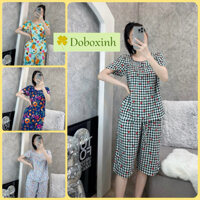 Đồ Tole Mặc Nhà, Bộ Lanh Lửng Tay Ngắn Phối Nút VNXK F21 (40-68kg) doboxinh