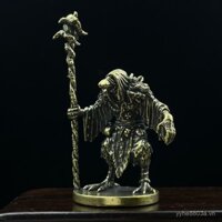 Đồ trang trí bằng đồng nguyên chất hình chim phù thủy độc đoán, đồ trang trí cổ điển, đồ trang trí nhỏ bằng đồng được chạm khắc vi mô