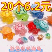 Đồ trang trí bể cá DIY mới, hình rùa mini sáng tạo dễ thương, rùa biển phát quang, cảnh quan vi mô