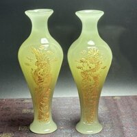 Đồ trang trí bình đá phát sáng ánh trăng màu trắng nguyên chất Trung Quốc c