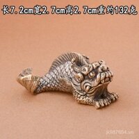Đồ trang trí cá đồng cổ điển biến thành rồng, trang trí văn phòng và nhà ở, đồ trang trí thủ công bằng đồng, sản phẩm mới XFQW