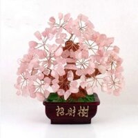 Đồ trang trí cây thạch anh tím pha lê màu hồng tự nhiên
