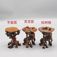 Đồ trang trí chân đế bằng đá kỳ lạ cổ điển kiểu mới không phải gỗ nguyên khối Văn phòng Phòng phòng khách gỗ thông chạm khắc ba chiều