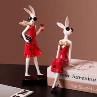 Đồ Trang Trí Cô Gái Hiện Đại Thỏ Đơn Giản Hiện Đại, Tủ Tivi Lối Vào Phòng Khách, Đồ Trang Trí Để Bàn Cao Cấp