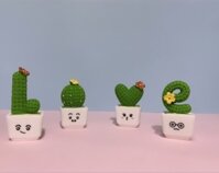 Đồ trang trí decor- Bộ 4 chậu cây xếp hình chữ Love