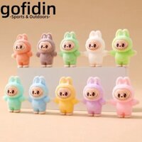 Đồ trang trí GOFIDIN Labubububu, Các bức tượng nhỏ màu trơn đổ xô, Sáng tạo POP MART Phim hoạt hình Mô hình Mini Búp bê thủ công Trang trí xe hơi