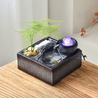 Đồ Trang Trí Kiếm Tiền Nước Chảy/Phong Thủy Cầu May Mắn Bánh Xe Nước Tuần Hoàn Văn Phòng Đài Phun Nước Nhỏ Phong Cảnh Đơ