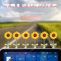 Đồ trang trí lắc đầu ô tô hướng dương dễ thương bảng điều khiển trung tâm ô tô trang trí nổi tiếng