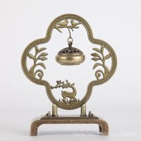 Đồ trang trí Lư hương bằng đồng hợp kim chảy ngược Hengyou Đồ trang trí Lư treo nhỏ gia dụng Lư xông hương Lư xông hương gỗ đàn hương trong nhà đế Nhang Trầm Hương