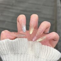 Đồ trang trí móng tay thủ công kẹo cầu vồng lạnh, móng tay mặc được, màu sắc mùa xuân gradient, mắt mèo, phong cách nhẹ nhàng đa năng, phong cách Ins cho nữ sinh hot girl