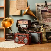 Đồ trang trí nhựa retro hoài cổ, đồ trang trí nhà, đồ trang trí mini, đạo cụ chụp ảnh, máy ảnh, máy quay đĩa