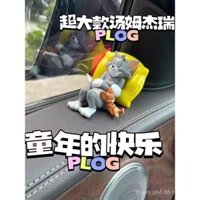 Đồ trang trí ô tô mèo và chuột đồ trang trí ô tô mẫu mới dễ thương Tom Jerry Búp bê ô tô nữ W1EB