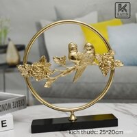 Đồ trang trí phòng khách, mô hình trang trí cao cấp vòng tròn phú quý decor tủ rượu kệ tivi, quà tặng tân gia- KATIN