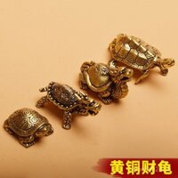 Đồ trang trí rùa bằng đồng, thú cưng trà, rùa rồng bằng đồng, rùa thu hút tiền, trang trí bàn làm việc, đồ cầm tay, hội chợ chùa cảnh