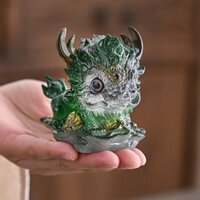 Đồ trang trí thú cưng trà Đồ trang trí mini đồ trang trí mini đồ trang trí bộ trà may mắn bàn trà kỳ lân đổi màu