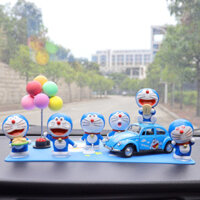 Đồ trang trí xe hơi 2024 Doraemon mèo dễ thương màu xanh đồ trang trí xe hơi cho người đàn ông béo