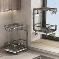 【Doanh Số Bán Hàng Nóng Tích Lũy5000Vạn+Miếng】Giá treo vải Jibaiju, giá thoát nước bếp, không cần khoan, giá treo khăn b