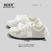 [Doanh số bán hàng tích lũy là 1244.59 triệu Nhân Dân tệ] Giày Đạo Đức dễ thương, giày trắng nhỏ có giá trị cao, thời trang mùa xuân, giày nữ giản dị có giá trị cao
