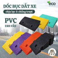 Dốc bục lên xuống xe máy, xe hơi ECO, Cầu dắt xe máy lên xuống bậc thềm chất liệu nhựa PVC bền bỉ