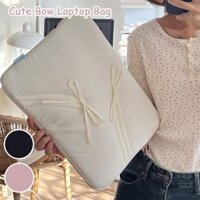 (Độc Đáo) 11 13 14 15 15.6 Inch Nơ Dễ Thương Túi Laptop Cho Pro Air 13 14 M1 M2 Xiaomi Lenovo Dell Cho Ipad10.5 / 10.9 / 11 Túi Tay Mới