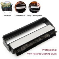 (Độc đáo) Bàn chải làm sạch máy ghi âm Vinyl Máy nghe nhạc Tay cầm Bàn chải sợi Carbon Máy ghi âm Bàn chải nhựa mới