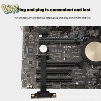 (Độc đáo) PCIe X1 90° Cáp nối dài góc phải kép - Bộ mở rộng ruy băng thẻ Riser 1x mới