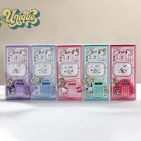 (Độc đáo) Tai nghe không dây Sanrio Hello Kitty Kuromi có máy tính hoạt hình Bộ vòng chìa khóa Tai nghe nhét tai Tai nghe cho IPhone mới