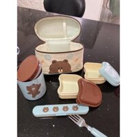 (đọc kĩ mô tả) Hộp cơm chính hãng nhiều mẫu Gấu Thỏ Brown Cony Choco LINE